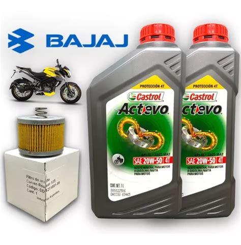 Service Filtro Original Rouser 135 150 160 2l Aceite Castrol