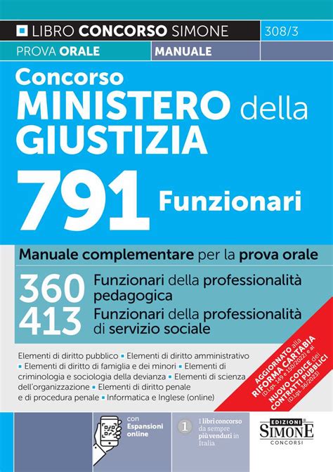 Concorso 791 Funzionari Manuale Prova Orale Edizioni Simone