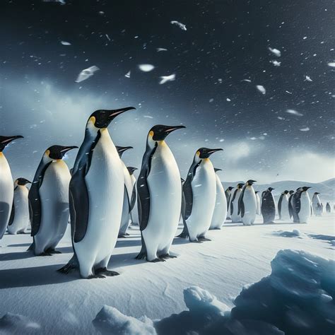 Download Ai Generated Emperor Penguins Penguins Royalty Free Stock