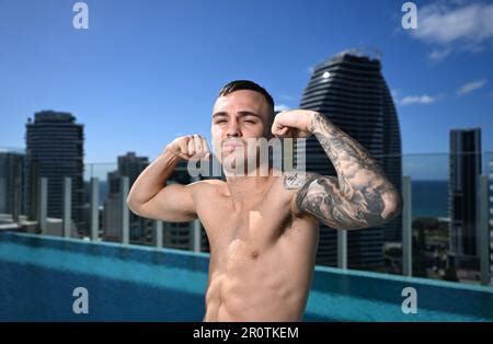 Australian Boxer Sam Goodman Poses For A Photograph During A Press