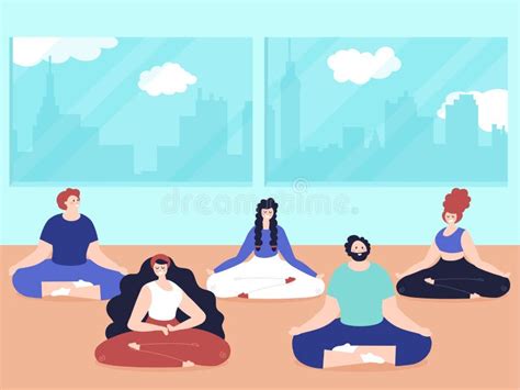 Meditation Concept Businesswoman In Emotional Mindfulness Meditating Of Work Process Vector