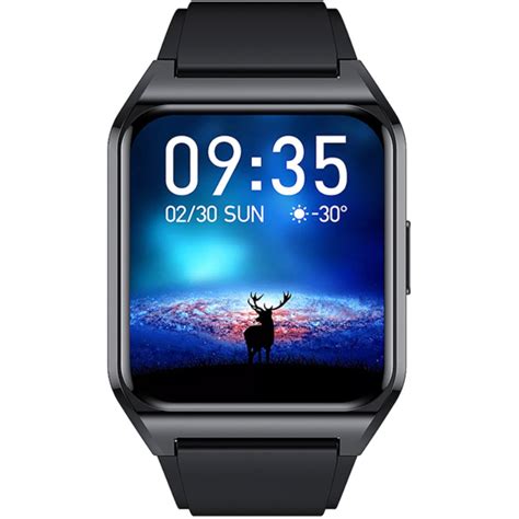 Smartwatch z funkcją rozmowy Termometr Ciśnienie Rubicon RNCE89 czarny