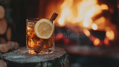 Holiday Drink Concept Showcasing A Hot Toddy With A Slice Digital Stock Image Image Of Toddy