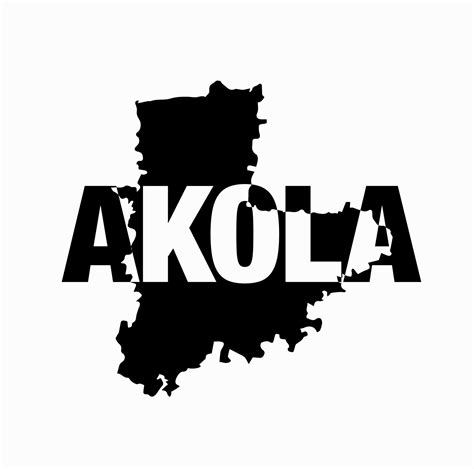 Akola district map typography. Akola a district of Maharashtra ...