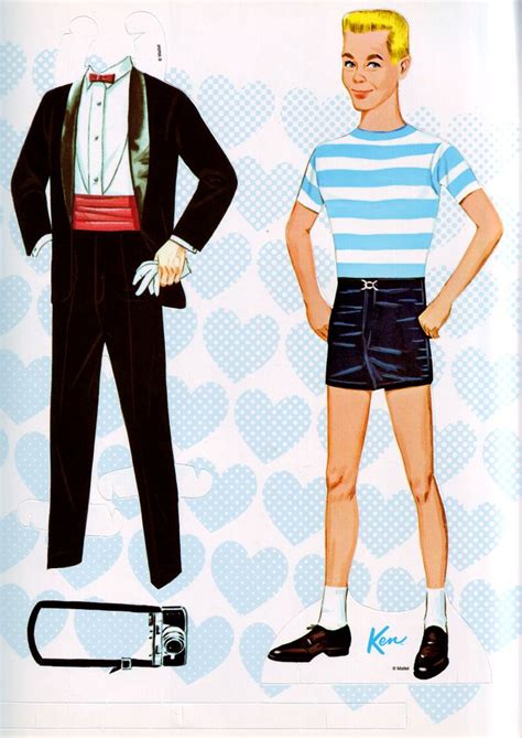 1962 Barbie And Ken Vintage Paper Dolls Lalki Papierowe Barbie I Ken Z