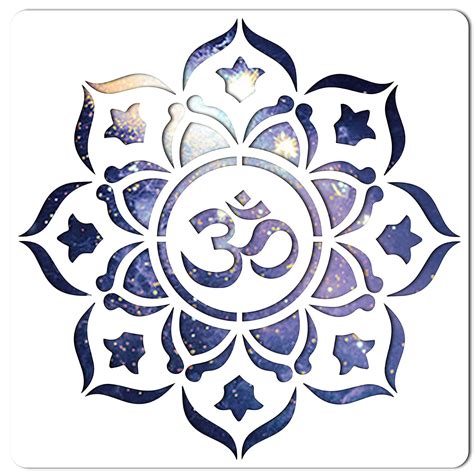 Chakra Mandala Stencil Reusable Flower Template Large 11 8x11 8 Inch