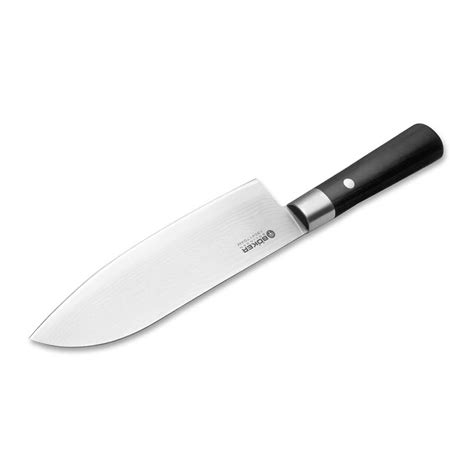 НОЖ КУХОННЫЙ BOKER 130417DAM DAMASCUS BLACK SANTOKU - РусБеръ