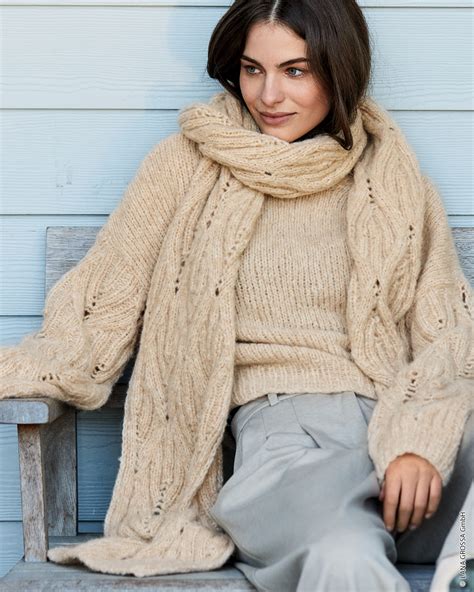 Schal Im Rautenlochmuster Aus Alpaca Moda Woolplace