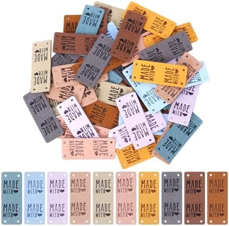 Amazon 50 PCS Faux Leather Product Tags Handmade Leather Labels