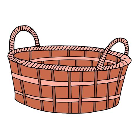 Doodle Style Picnic Basket 5494371 Vector Art At Vecteezy