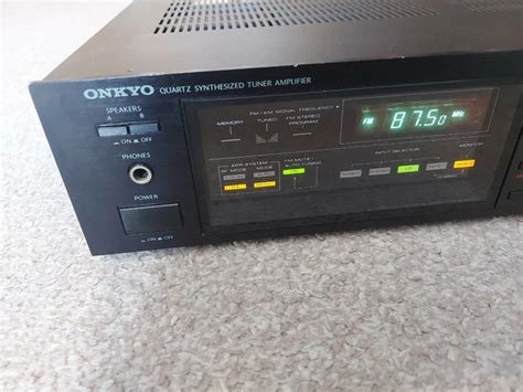 retro onkyo tx  quartz synthesized tuner amplifier  black tested