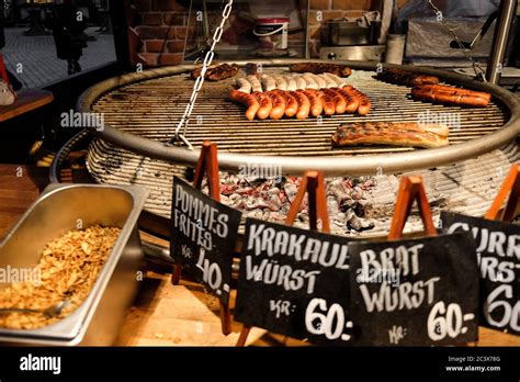 Copenhagen Denmark November Street Food At Scandinavian