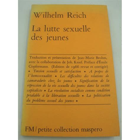 Wilhelm Reich La Lutte Sexuelle Des Jeunes 1972 Maspero