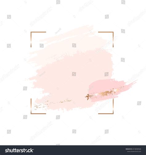 Gold Line Square Frame Pastel Nude Stock Vector Royalty Free Shutterstock