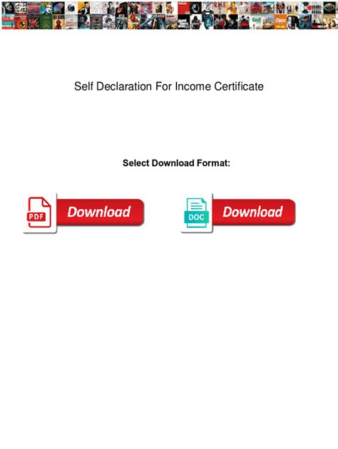 Fillable Online Self Declaration For Income Certificate Self