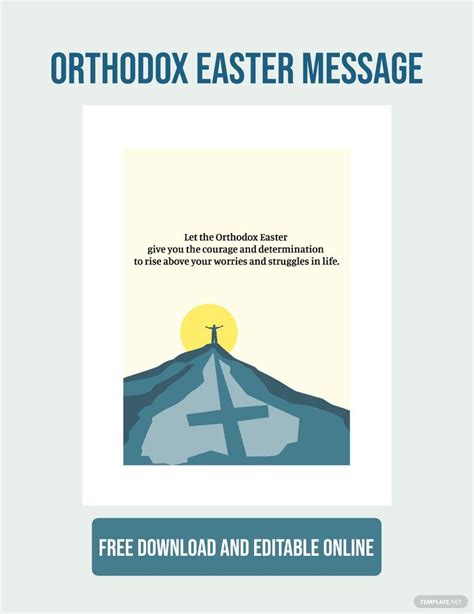 Orthodox Easter Message In Illustrator Eps Word Psd Png Pdf