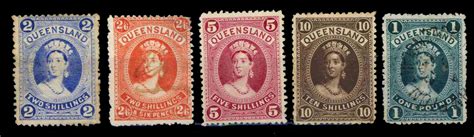 Lot AUSTRALIAN COLONIES Queensland 1886 1895 QV Chalons