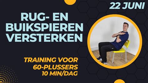 Min Rug En Buikspieren Voor Ouderen Of Beginners Youtube