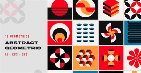 Retro Geometric Shapes, Patterns ft. retro & pattern - Envato Elements