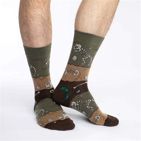 Men's Dinosaur Fossil Layers Socks – Good Luck Sock