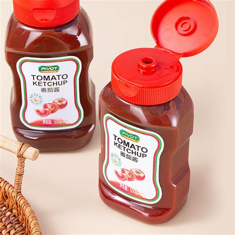Kitchen Use Hot Sauce Ketchup Mustard Plastic Squeeze Bottles With Flip Cap Plastic Squeeze