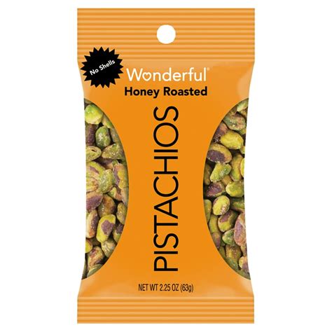 Wonderful Honey Roasted Pistachios, 2.25 oz - Walmart.com - Walmart.com