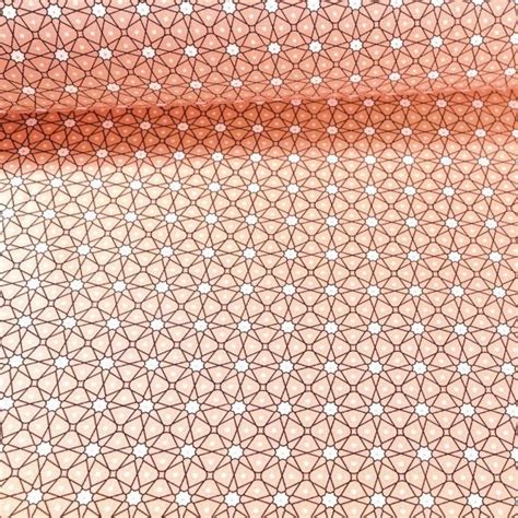 Tissu Coton Imprim Arty Etoiles Et Pois Sur Fond Rose Nude Par Cm