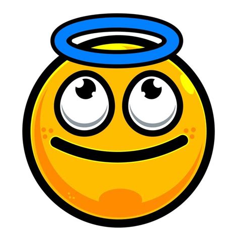 Emoji De Cara Sonriente Y Feliz Con Ngel Aurora Icono De Ilustraci N