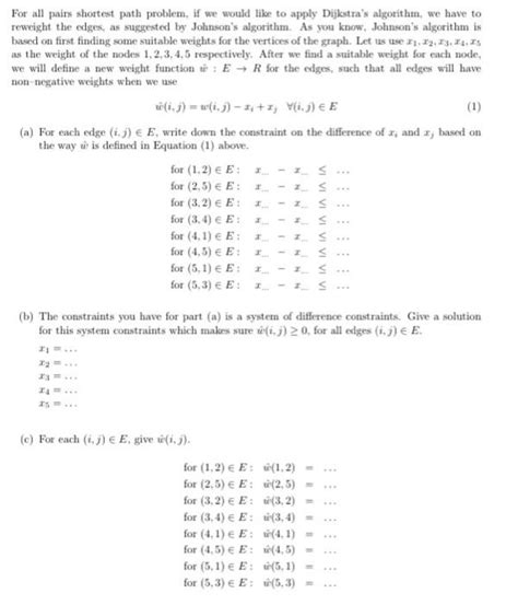 Solved Consider The Following Directed Graph G Ve Where