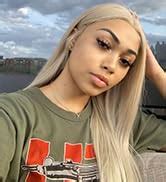 Amazon Qd Tizer Blonde Hair Lace Front Wig Long Straight Blonde Wig Natural Hair Heat