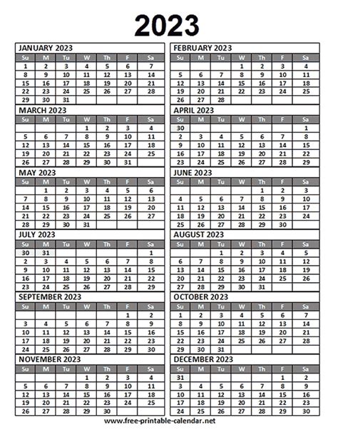 2023 Calendar Template - Download Printable templates.