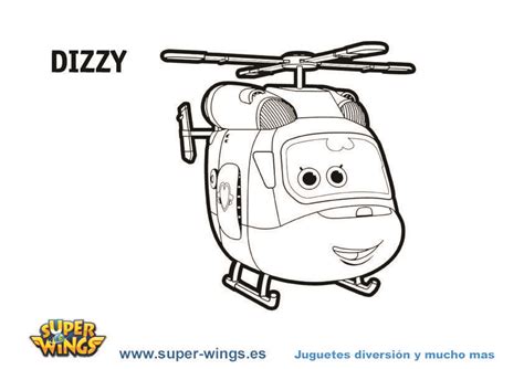 Plantilla Colorear A Dizzy Serie Super Wings