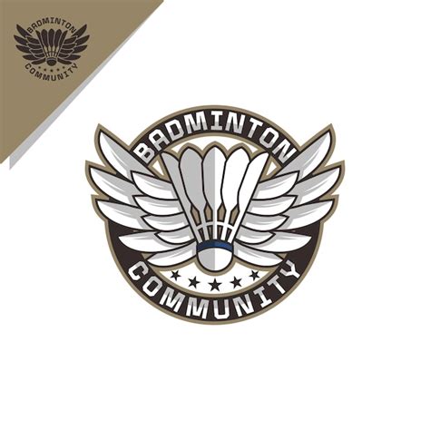 Premium Vector Shuttlecock Logo With Wings For Badminton Sports