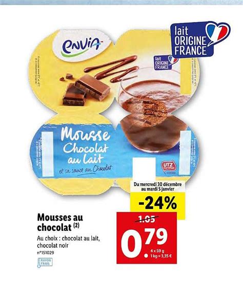 Promo Mousse Au Chocolat Chez Lidl ICatalogue Fr