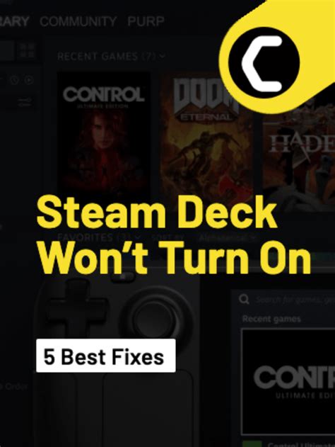 5 Easy Ways To Fix Steam Deck Wont Turn On Tcg