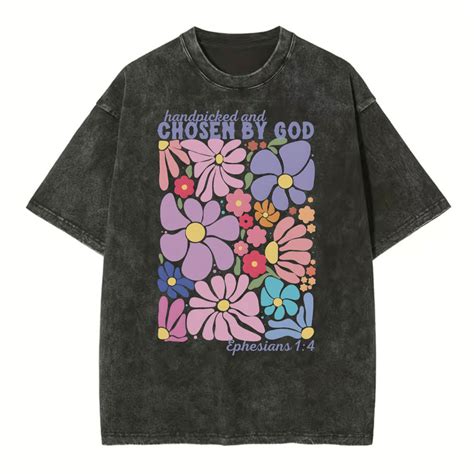 Handpicked And Chosen By God Christian Washed T Shirt Sale Guidingcross