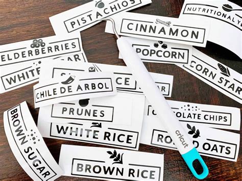 Super Easy Customizable Pantry Labels For Cricut Printer