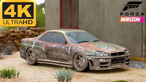 Finded Abandoned Nissan Skyline Gtr R Near Gas Station Forza