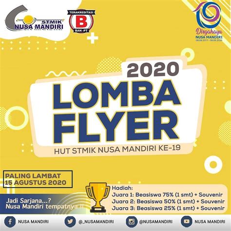 Universitas Nusa Mandiri Gelar Lomba Flyer Hut Ke 19