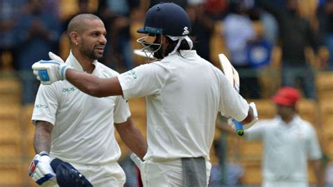 India Vs Afghanistan Test Day 1 Afghan Spinners Shine After Shikhar