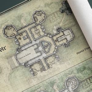 Curse of Strahd Argynvostholt Full-size Battlemap Prints on Poster ...