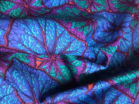 Kaffe Fassett Fabric Begonia Leaves In Cobalt Pwp J018 Cobalt 100 Quality Cotton By 1 4 Yard