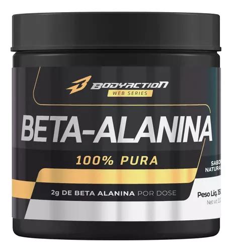 Beta Alanina 150g 100 Pura 2000mg Dose Bodyaction Sabor Natural