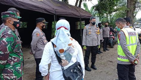 Hari Pertama Ppkm Darurat Kapolres Blitar Cek Penyekatan Hingga