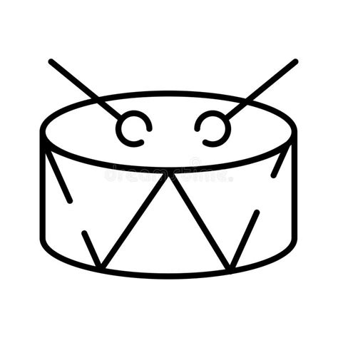 Drum With Drumsticks Vector Design Percussion Instrument Icon Of Drum