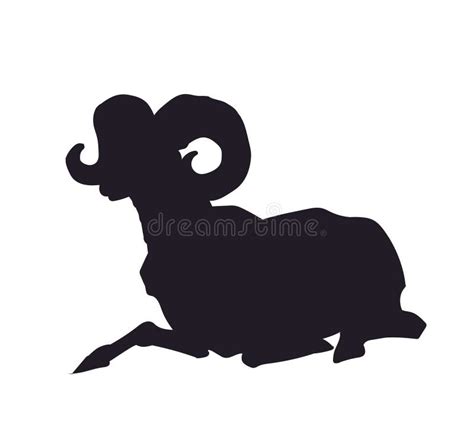 Silhouette Mountain Ram Stock Vector Illustration Of Graphic 6726173