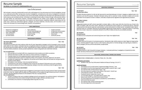 Law Enforcement Resume Sample