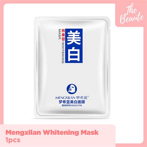 MENGXILAN Arbutin Whitening Mask Moisturizing Hydrating Brightening ...