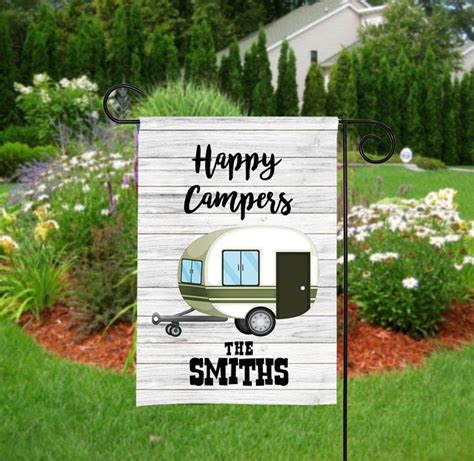 Personalized Camping Flag Camper Flag Campsite Flag Happy Etsy