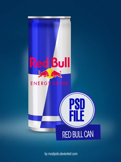 Psd Red Bull Can by mostpato on DeviantArt